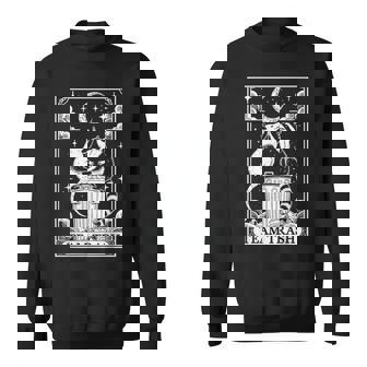 Tarot Card Vintage Team Trash Crescent Moon Opossum Raccoon Sweatshirt | Mazezy