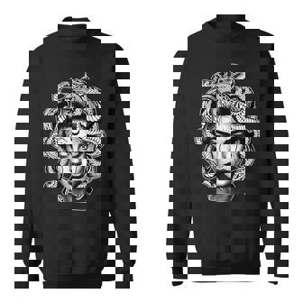 Tattooed Medusa Greek Mythology Blackwork Sweatshirt - Thegiftio