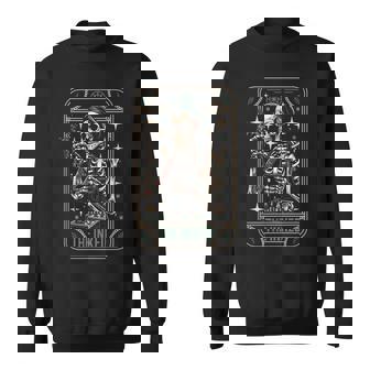 Tattooist Artist Tattoo Tattoos Skeleton Tarot Card Sweatshirt - Thegiftio UK