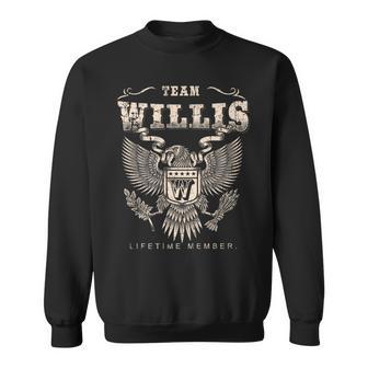 Team Willis Family Name Lifetime Member Sweatshirt - Monsterry