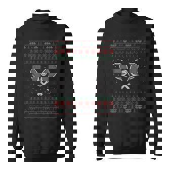 Tennis Rackets Ugly Christmas Sweater Style Sweatshirt - Thegiftio