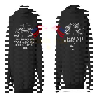 Thank You Veterans Day American Flag Proud Patriotic Soldier Sweatshirt - Thegiftio UK