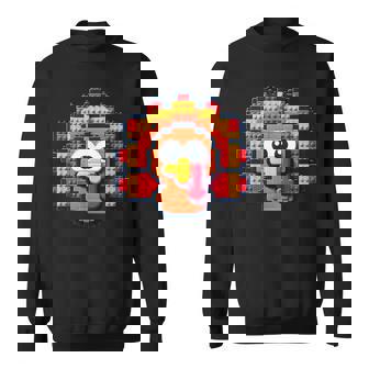 Thanksgiving Building Brick Turkey Face Master Builder Boys Sweatshirt | Seseable UK