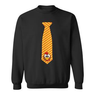 Thanksgiving Costume Tie With Turkey Face Sweatshirt - Monsterry
