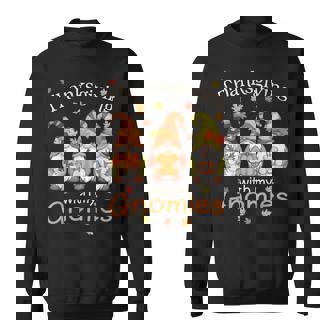 Thanksgiving With My Gnomies Thanksgiving Gnomies Lover Sweatshirt | Mazezy