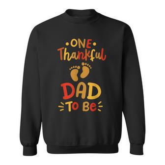 Thanksgiving Pregnancy Announcement Thankful Dad Family Sweatshirt - Thegiftio UK