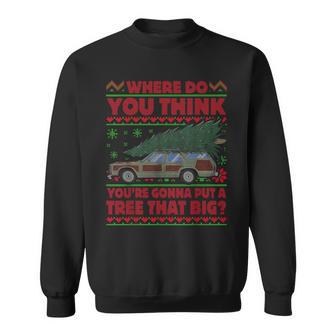 Where Do You Think You're Gonna Put A Tree That Big Xmas Sweatshirt - Thegiftio UK