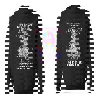 Never Thought I'd Be Wearing A Unicorn Dad Father Sweatshirt - Thegiftio