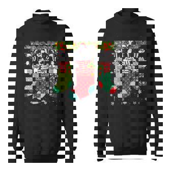 Three Skunk In Socks Ugly Christmas Sweater Party Sweatshirt - Monsterry