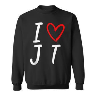 Timberlake Personalized Name I Love Jt Heart Jt Sweatshirt - Monsterry UK