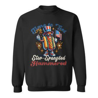 Time To Get Star Spangled Hammered Hotdog 4Th Of July Sweatshirt - Monsterry CA