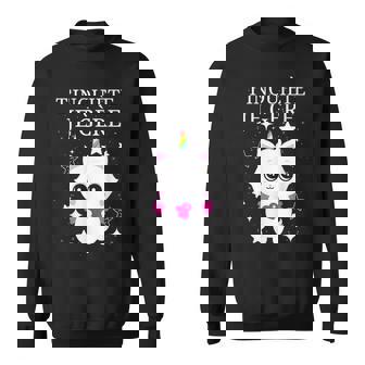 T'inquiète Je Gère Chat D'humour Kawaii Chaton Félin Copine Sweater e - Cadeauxyz
