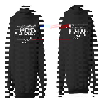 Trump 2024 Flag On Back Take America Back Trump Flag 45 47 Sweatshirt - Monsterry