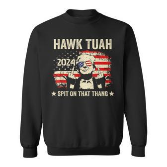 Trump 2024 Flag Hawk Tush Middle Finger 24 Vote Trump Sweatshirt - Monsterry UK