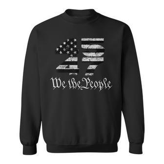 Trump 45-47 Maga Us Flag 2024 Presidential Election Sweatshirt - Thegiftio UK