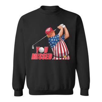 Trump You Missed Golf Red Hat Sweatshirt - Thegiftio UK