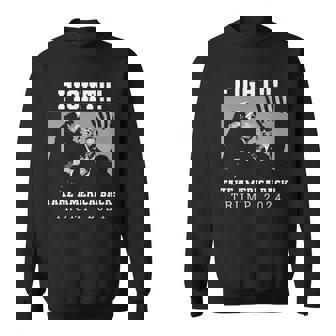 Trump Shot Fight For America Take America Back Trump 2024 Sweatshirt | Mazezy