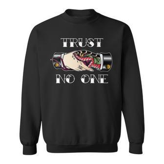 Trust No Oneintage Snake Handshake Sweatshirt - Geschenkecke