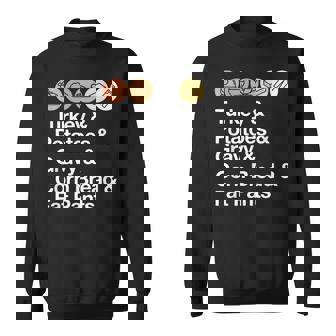Turkey Dinner Ingredients Thanksgiving Sweatshirt - Monsterry