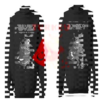 Turkey Fan Turkey Rhino Sweatshirt - Monsterry