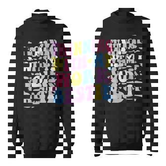Twinning With My Work Bestie Matching Twins Day Best Friend Sweatshirt - Thegiftio