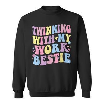 Twinning With My Work Bestie Matching Twins Day Best Friend Sweatshirt - Thegiftio UK
