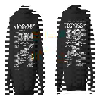 Types Of Readers Livre Amoureux De Livre Bibliothèque Lecture Sweater e - Cadeauxyz