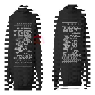 Ugly Christmas Sweater Santa There“S Some Ho Ho Hos In This Sweatshirt - Thegiftio