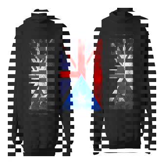 Uk Puerto Rico Flags United Kingdom British Puerto Rican Sweatshirt - Thegiftio