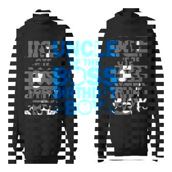Uncle Of The Boss Birthday Boy Baby Family Party Decoration Sweatshirt - Seseable