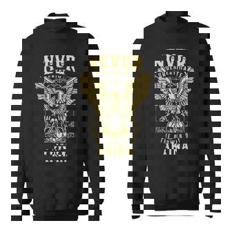 Never Underestimate The Power Of Akina Personalized Last Name Sweatshirt - Thegiftio UK