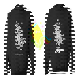 Unicorn Baby Corn Pun Magical Unicorn Corn Character Sweatshirt - Monsterry