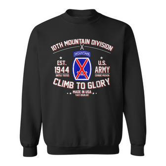 Us Army 10Th Mountain Division Infantry Climb To Glory Sweatshirt - Monsterry