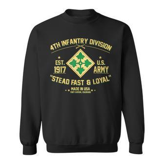 Us Army 4Th Infantry Division Veteran Stead Fast And Loyal Sweatshirt - Monsterry AU