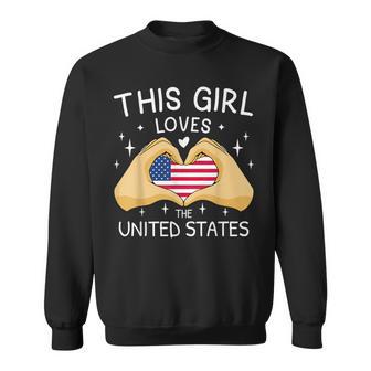 Usa Flag American Flag Heart Slogan America Usa Sweatshirt - Geschenkecke