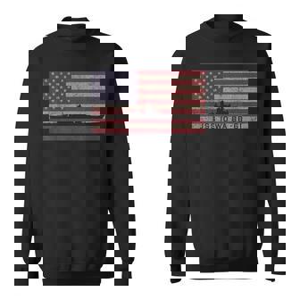 Uss Iowa Bb-61 Ww2 Battleship Usa American Flag Sweatshirt - Monsterry