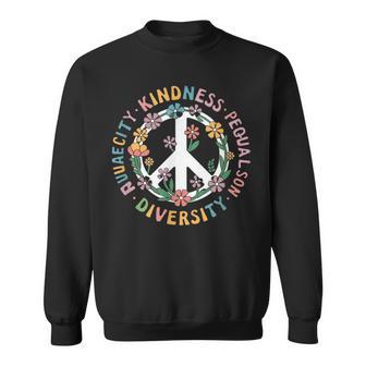 Vielfalt Gleichheit Liebe Frieden Menschenrechte Soziale Gerechtigkeit Sweatshirt - Geschenkecke