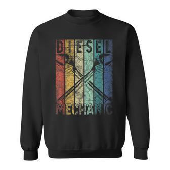 Vintage Diesel Mechanic Car Garage Distressed Sweatshirt - Geschenkecke