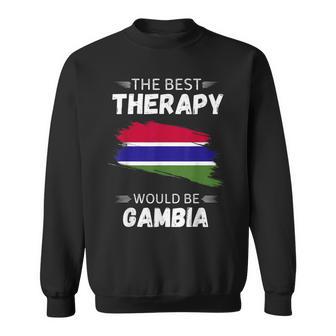 Vintage Gambia Die Beste Therapie Wäre Gambia Sweatshirt - Geschenkecke