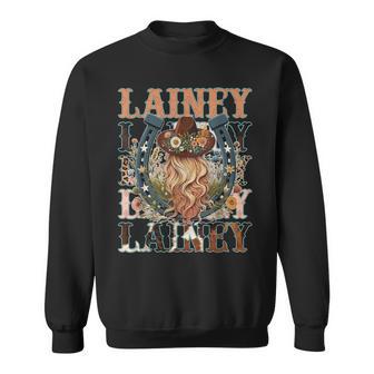 Vintage Lainey Name Personalized Love Animal Cowgirl Name Sweatshirt - Thegiftio UK