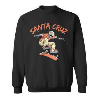 Vintage Santa Cruz California Skeleton Skateboarder Sweatshirt - Geschenkecke