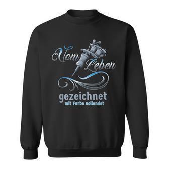 Vintage Tattoo Withom Leben Drawn With Colour Enriched Sweatshirt - Geschenkecke