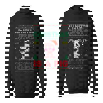 All I Want For Christmas Is A Pig Ugly Sweater Sweatshirt | Mazezy