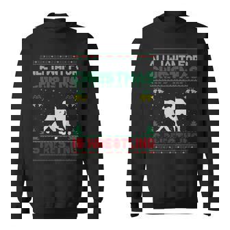 All I Want For Christmas Is Wrestling Ugly Sweater Sweatshirt - Thegiftio
