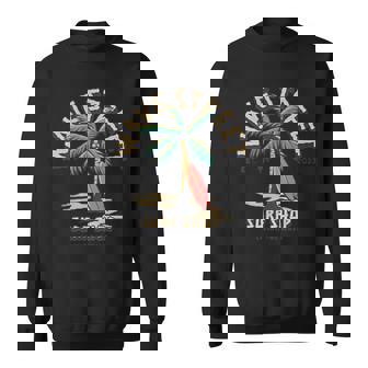 Wave Street Surf Vintage Retro Beach Bum Summertime Graphic Sweatshirt - Monsterry