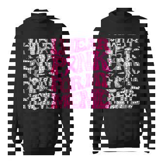 I Wear Pink For My Meme Fight Breast Cancer Awareness Sweatshirt - Thegiftio UK