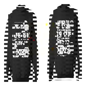 We're Just Here For The Boos Halloween Ghost Sweatshirt - Thegiftio UK
