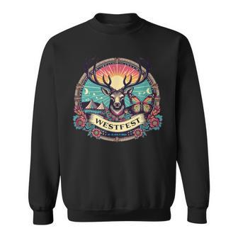 Westfest Retro Stag Sweatshirt - Seseable