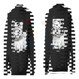 Westie Dog Halloween Costume Ghost West Highland Terrier Sweatshirt | Seseable UK
