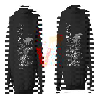 Wildebeest Lover Xmas Ornament Decor Ugly Christmas Sweater Sweatshirt - Monsterry